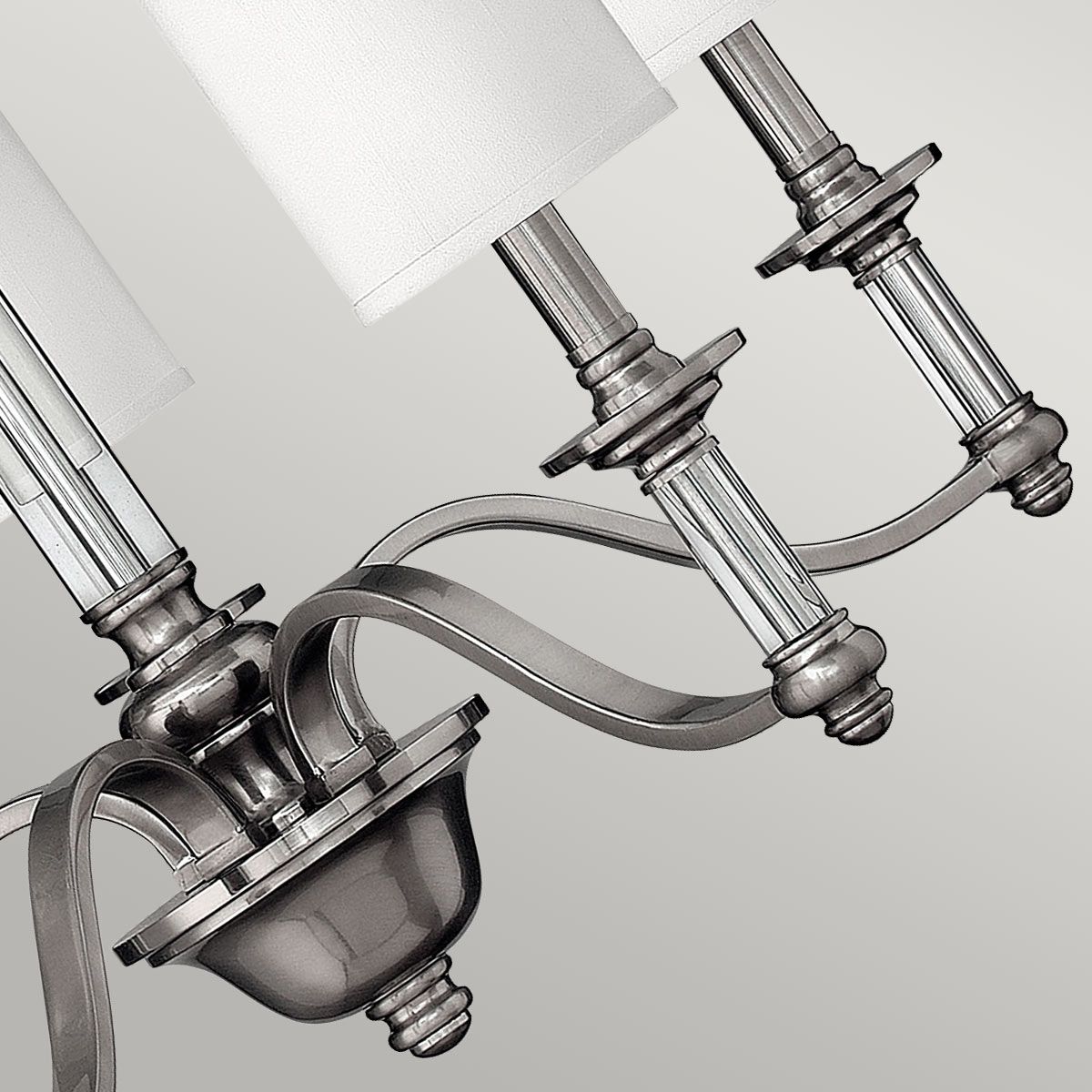 Kronleuchter Sussex mit 5 Lichtern, gebürstetes Nickel - Elsteadlighting - leuchtengrosshandel24