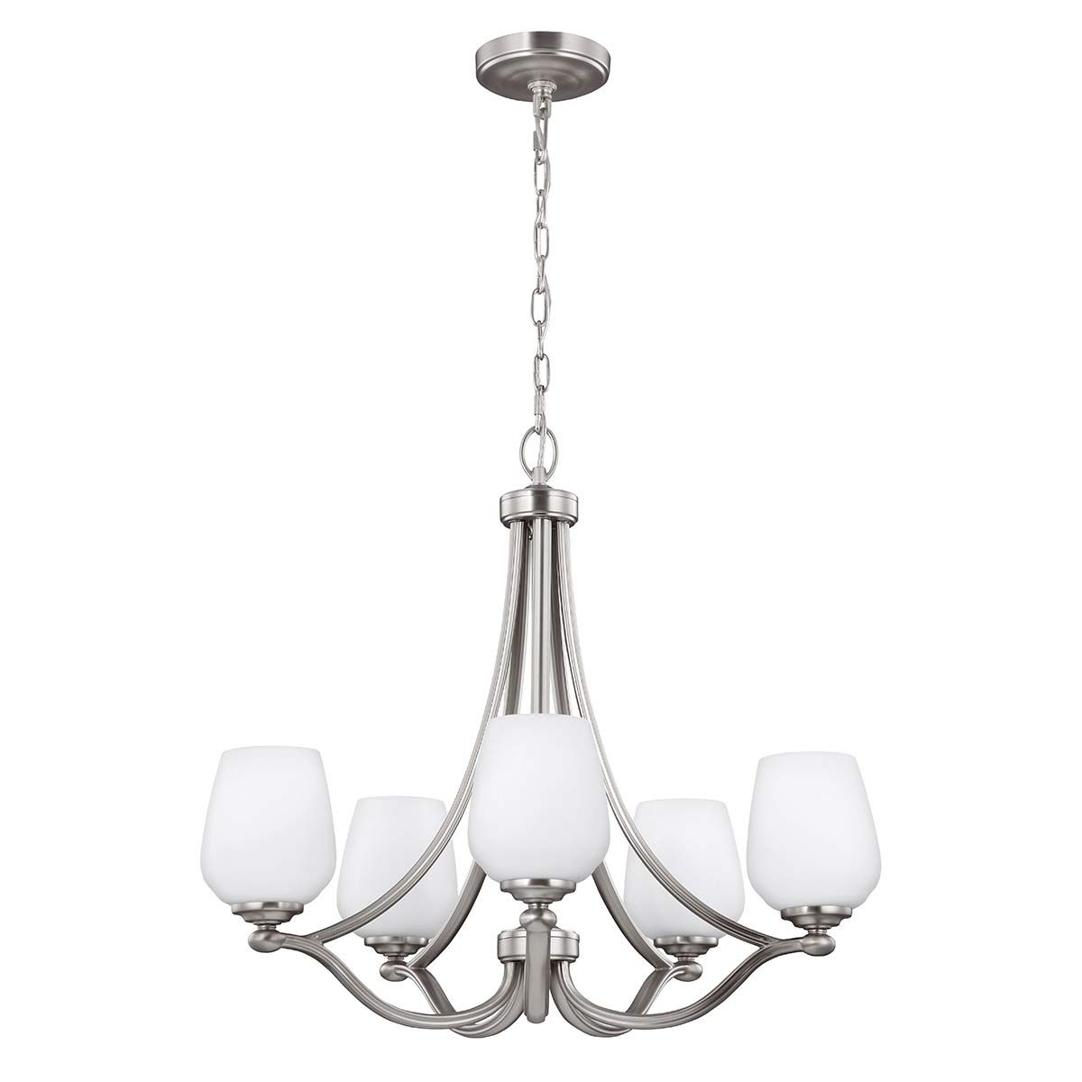 Kronleuchter Vintner mit 5 Lichtern, Satin - Nickel - Elsteadlighting - FE - VINTNER5