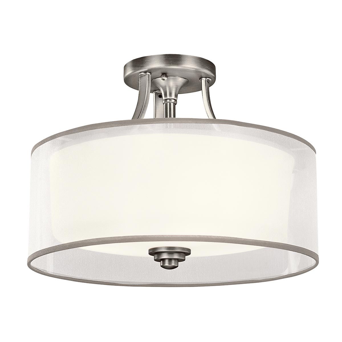 Lacey 3-flammige kleine Deckenleuchte, halbbündig, Antikzinn - Elsteadlighting - leuchtengrosshandel24