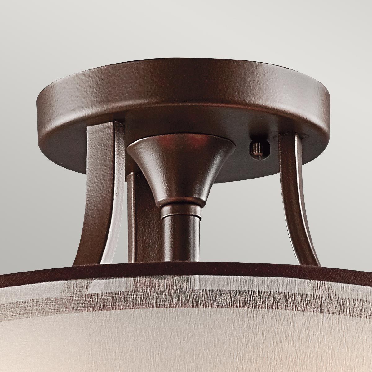 Lacey 3-flammige kleine Deckenleuchte mit Halbeinbau - Mission Bronze - Elsteadlighting - leuchtengrosshandel24