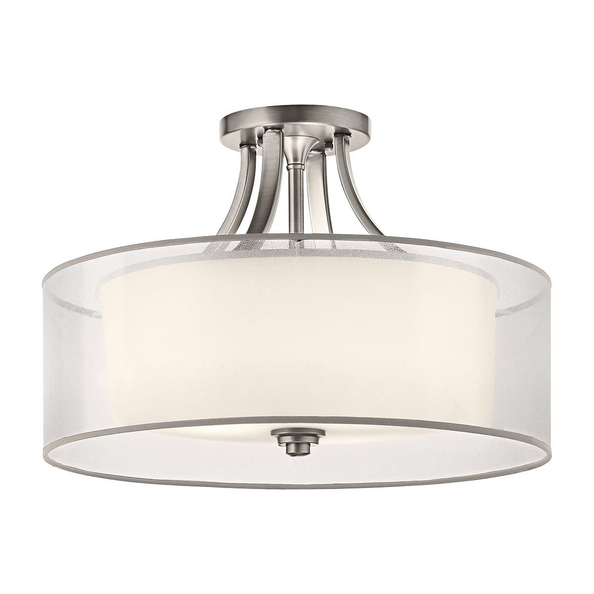 Lacey 4-flammige Deckenleuchte, halbbündig, Antikzinn - Elsteadlighting - leuchtengrosshandel24