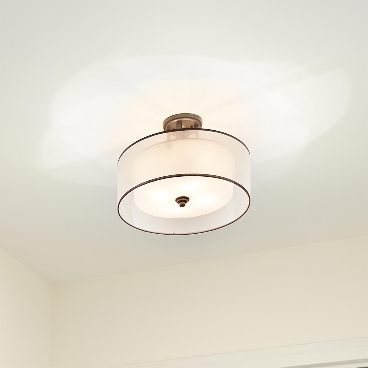 Lacey 4-flammige Deckenleuchte, halbbündig, Mission Bronze - Elsteadlighting - leuchtengrosshandel24