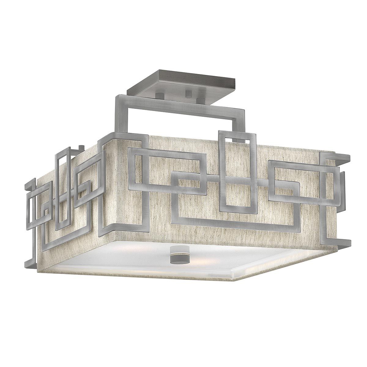 Lanza 3-flammige Halbdeckenleuchte - Antik-Nickel - Elsteadlighting - leuchtengrosshandel24