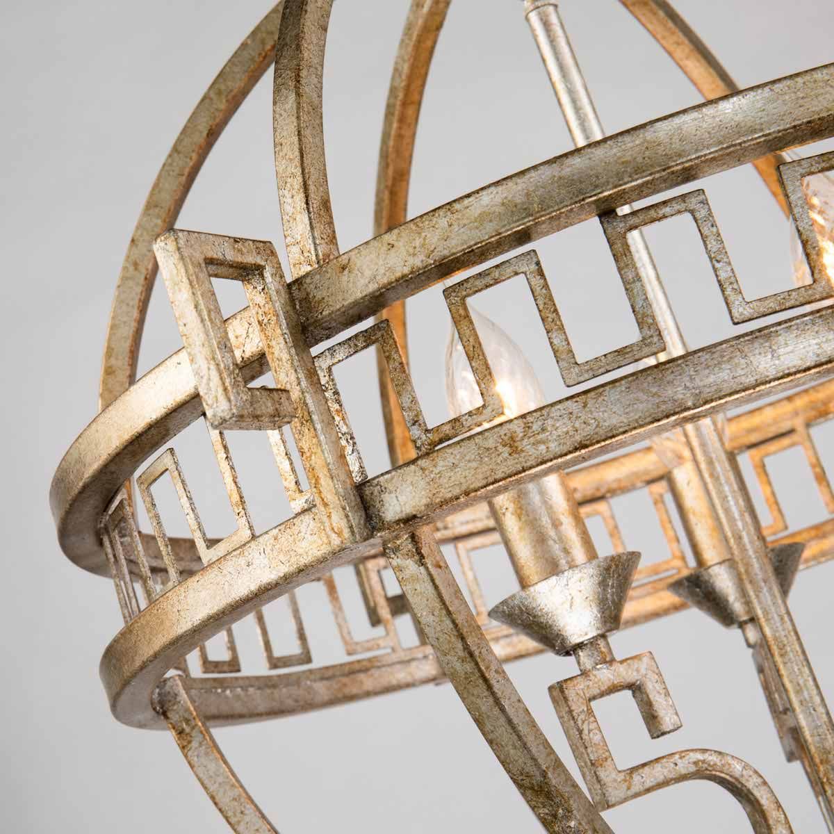 Lemuria 3-flammige Pendelleuchte, Antik-Gold, Elfenbeinfarbener Schirm - Elsteadlighting - leuchtengrosshandel24