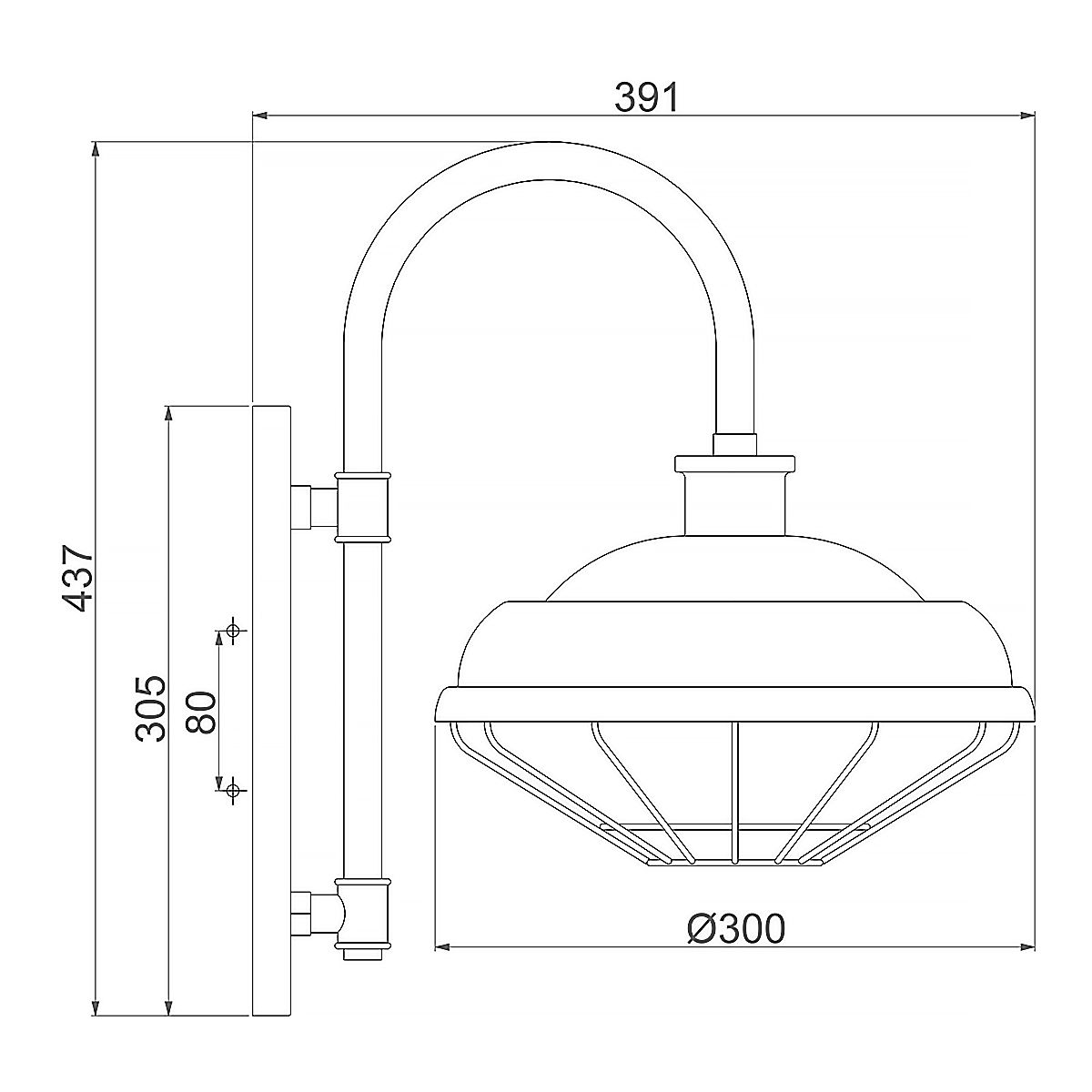Lennex 1-flammige Wandleuchte - Metall in Schiefergrau - Elsteadlighting - leuchtengrosshandel24