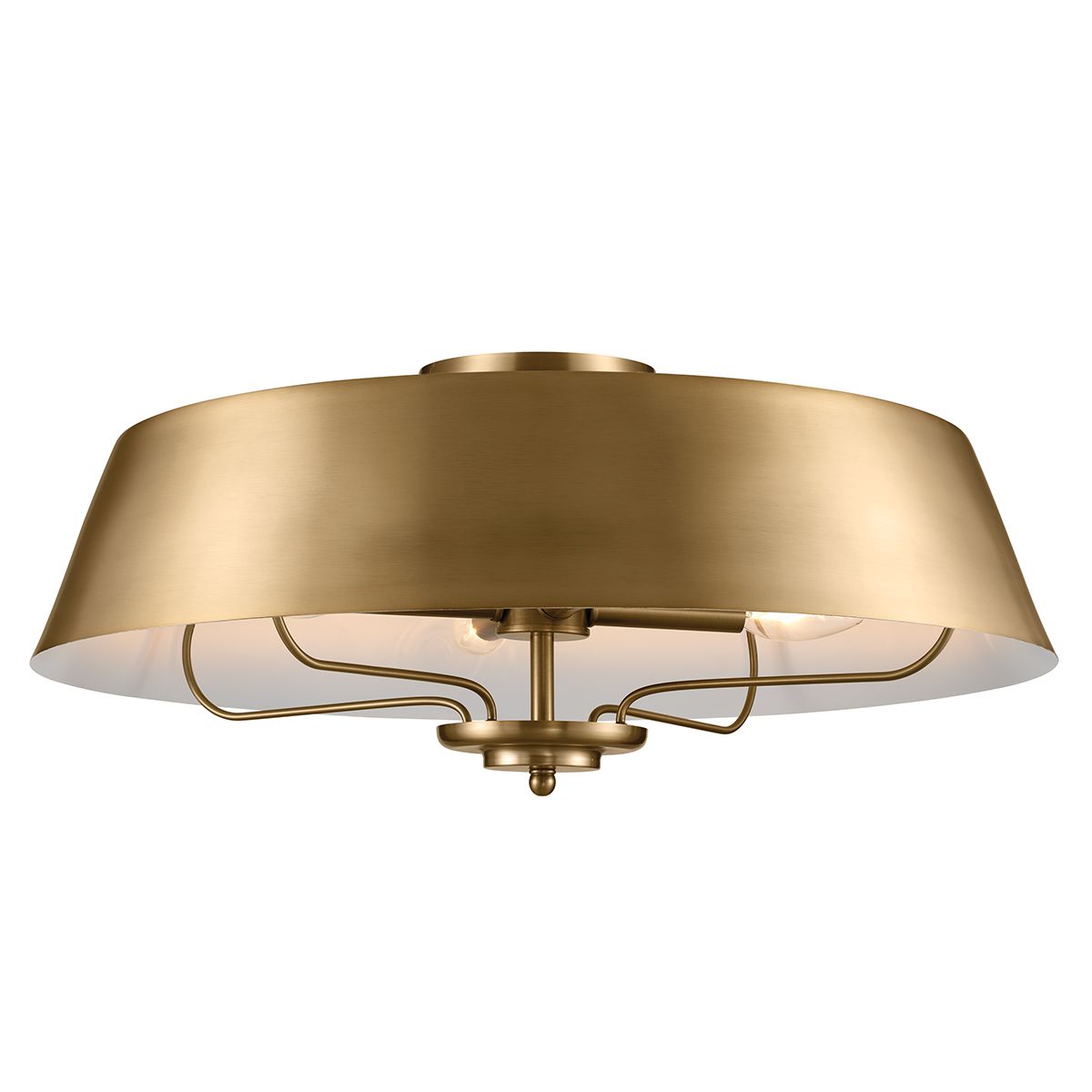 Luella 4lt Pendelleuchte mit zwei Halterungen, gebürstetes Naturmessing - Elsteadlighting - leuchtengrosshandel24