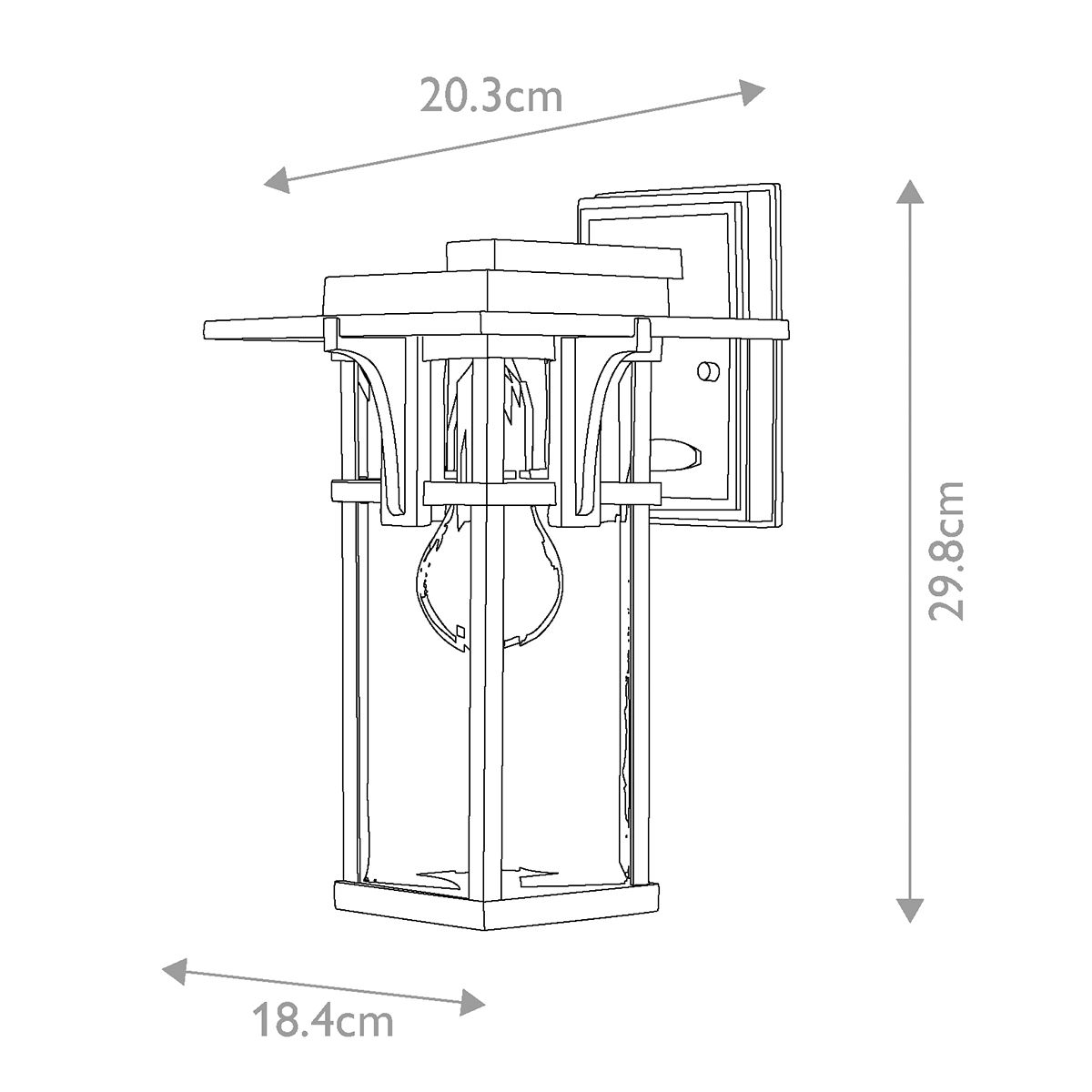 Manhattan Kleine Wandlaterne mit 1 Licht, geölte Bronze - Elsteadlighting - HK - MANHATTAN2 - S