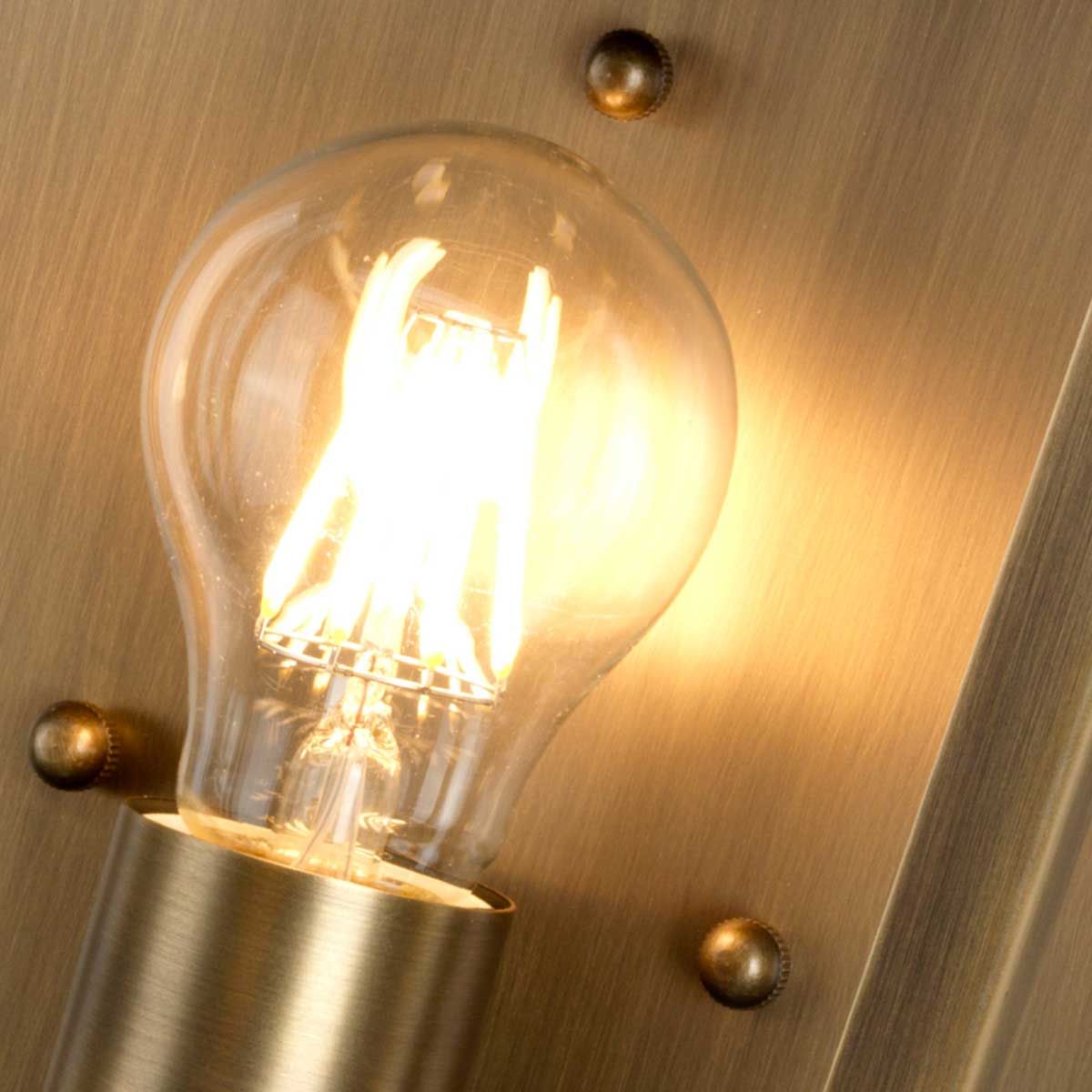 Mansion House 1 - flammige Wandlaterne - Gealtertes Messing - Elsteadlighting - MANSION - HOUSE - BR