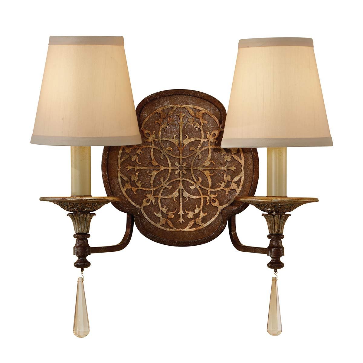 Marcella 2-flammige Wandleuchte - Britische Bronze/Oxidierte Bronze - Elsteadlighting - leuchtengrosshandel24