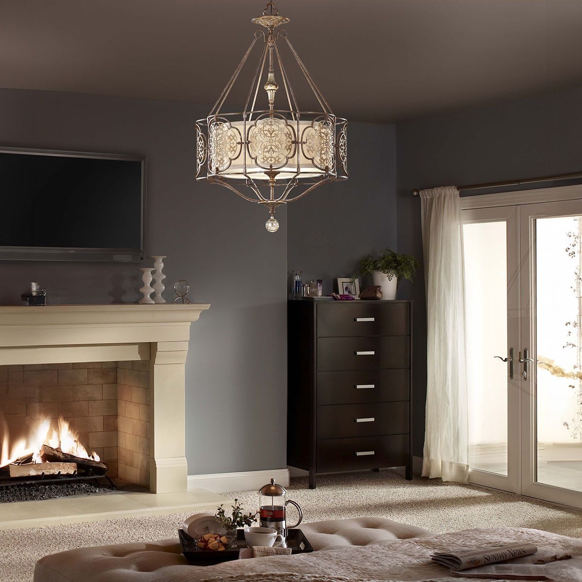Marcella 3-flammige Pendelleuchte - Britische Bronze/Oxidierte Bronze - Elsteadlighting - leuchtengrosshandel24