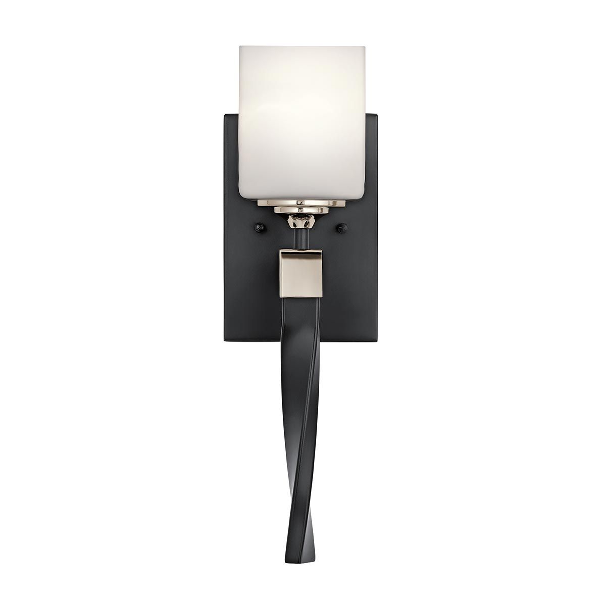 Marette 1-flammige Wandleuchte - Schwarz und Nickel - Elsteadlighting - leuchtengrosshandel24