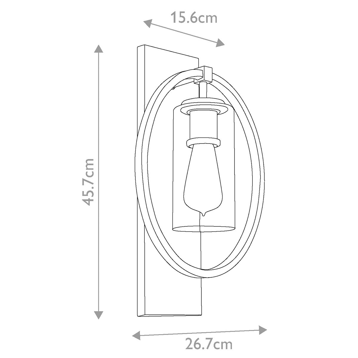 Marlena 1-flammige Wandleuchte - Poliertes Chrom - Elsteadlighting - leuchtengrosshandel24