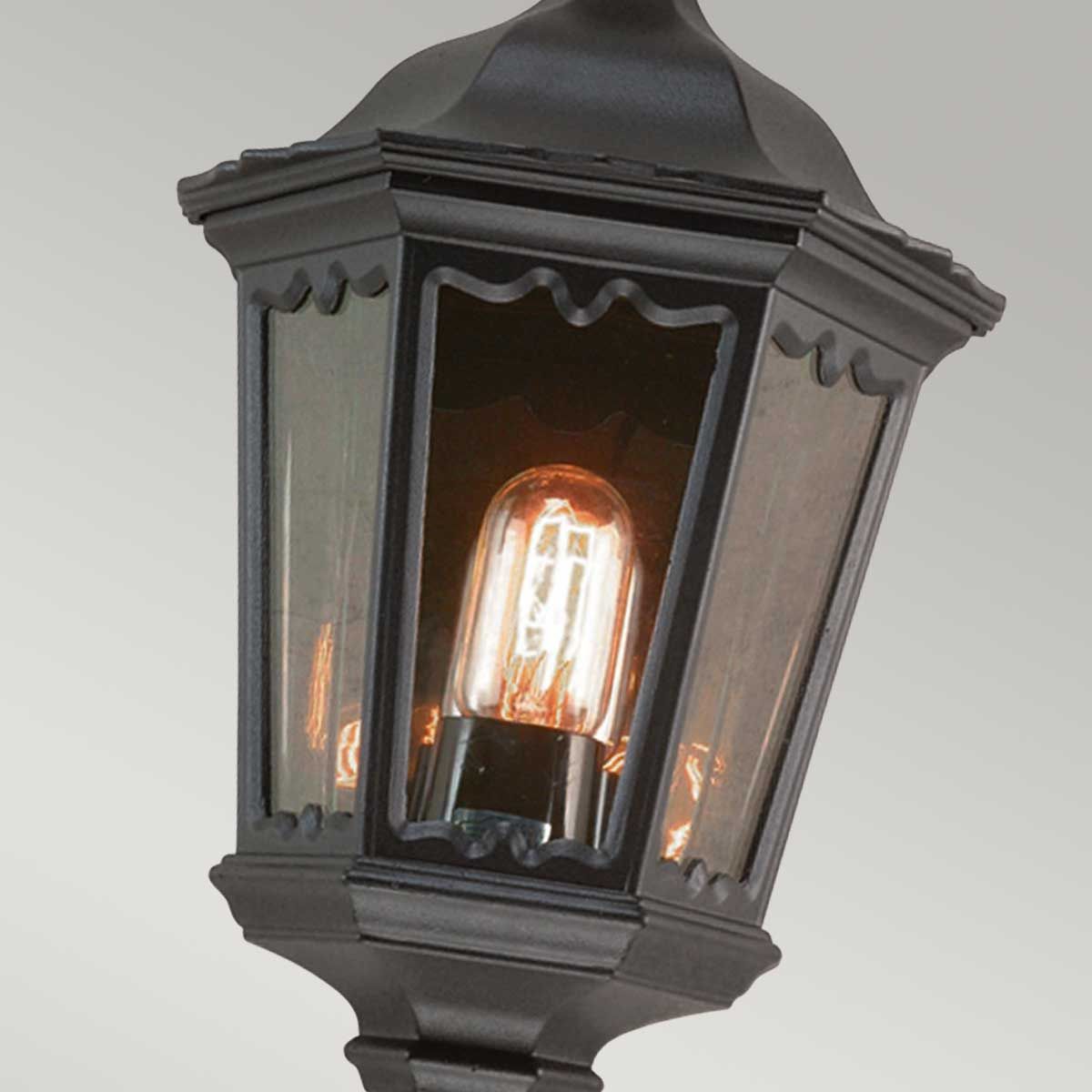 Medstead 1 - flammige Halblaterne - Schwarz - Elsteadlighting - MD7 - BLACK