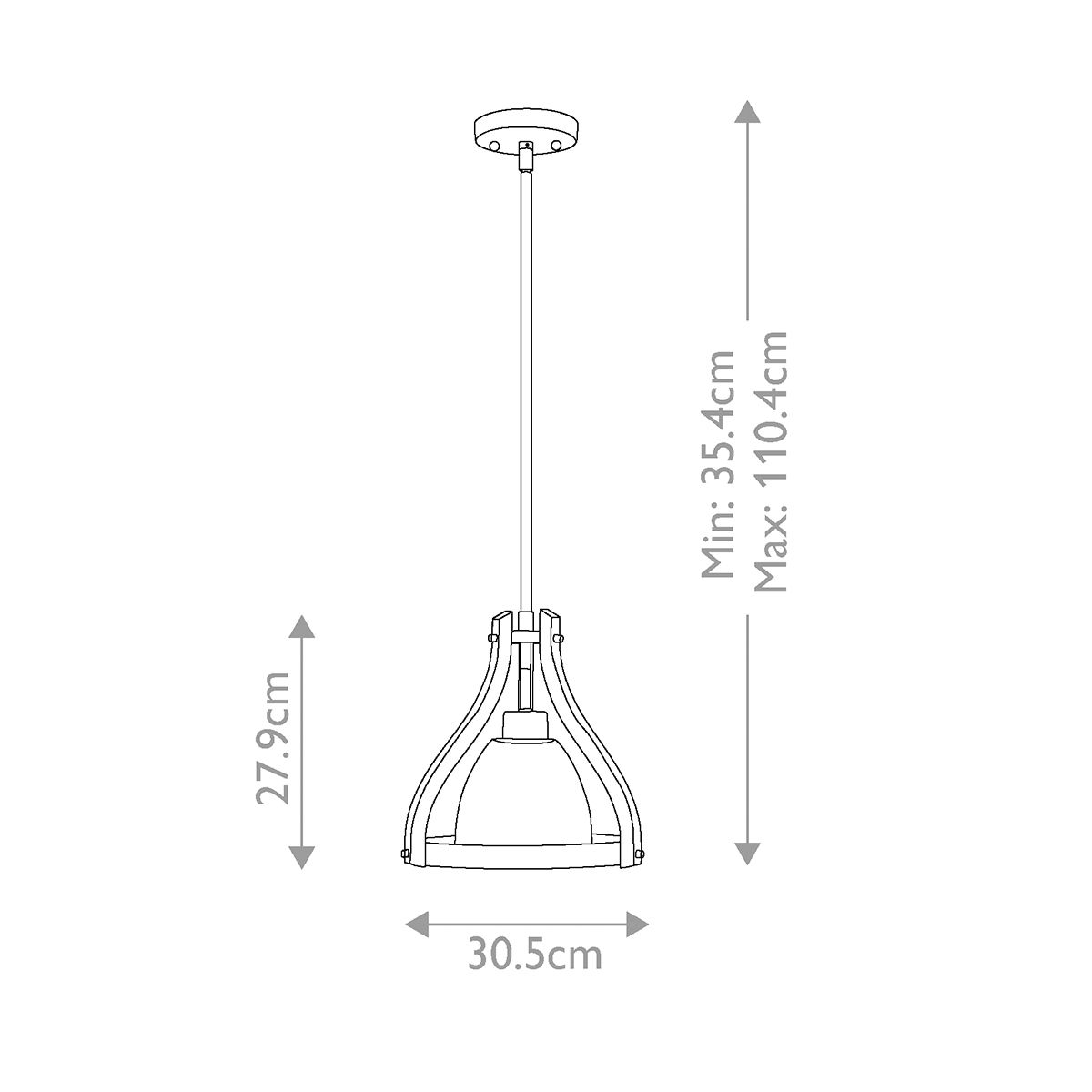 Middlefield 1-flammige Mini-Pendelleuchte - Eisenrost - Elsteadlighting - leuchtengrosshandel24
