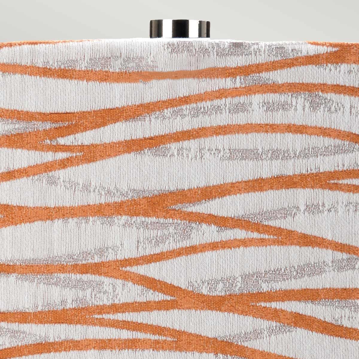 Milo 1-flammige Tischlampe - Poliertes Nickel, Weiß, Orange - Elsteadlighting - leuchtengrosshandel24