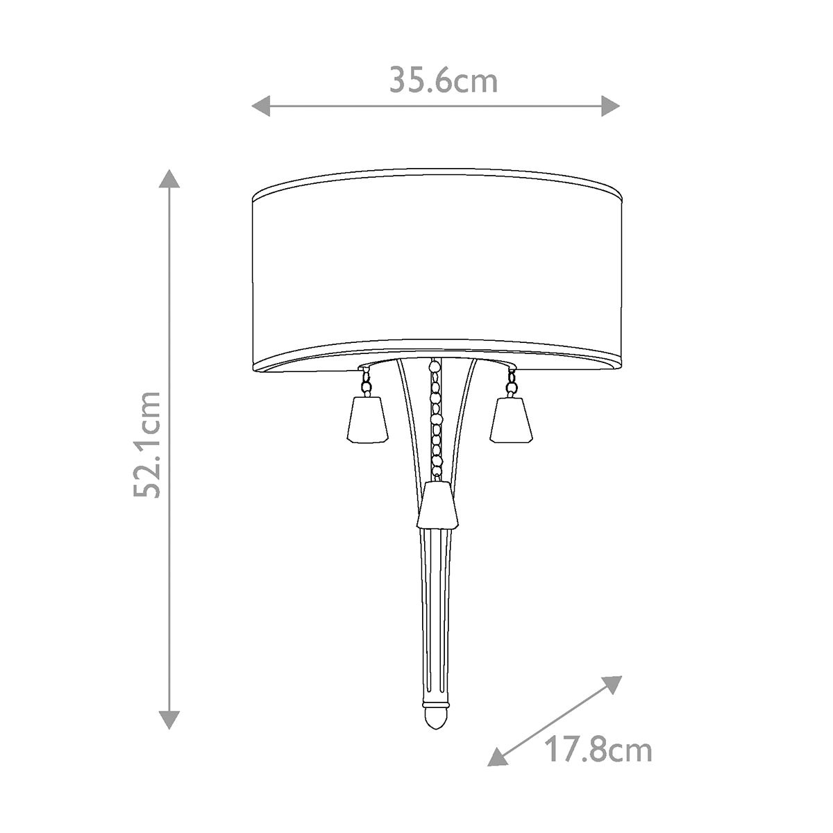 Mime 2-flammige Wandleuchte - Gebürstetes Nickel - Elsteadlighting - leuchtengrosshandel24