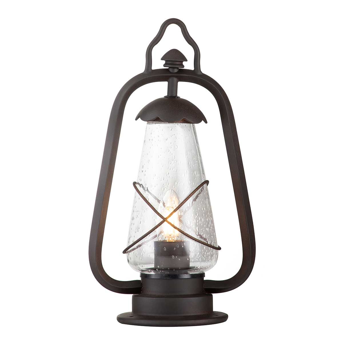 Miners 1 - flammige Sockellaterne - Alte Bronze - Elsteadlighting - MINERS - PED