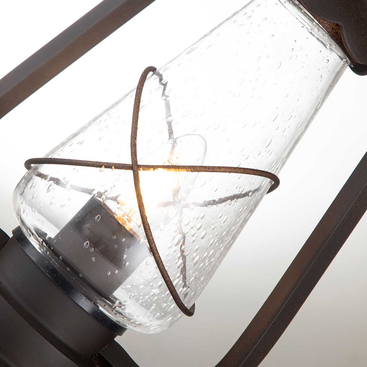 Miners 1 - flammige Sockellaterne - Alte Bronze - Elsteadlighting - MINERS - PED
