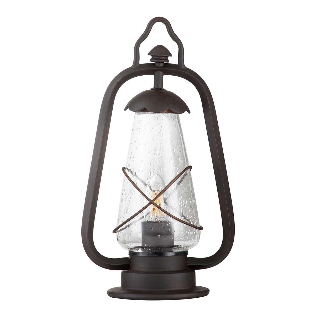 Miners 1 - flammige Sockellaterne - Alte Bronze - Elsteadlighting - MINERS - PED