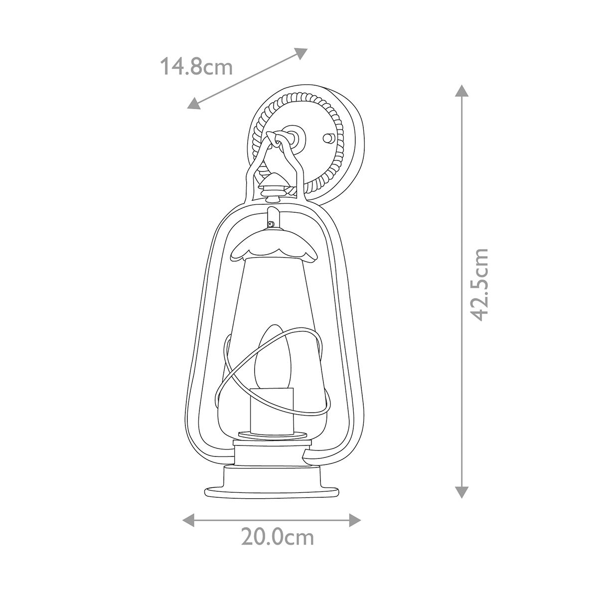 Miners 1 - flammige Wandlaterne - Alte Bronze - Elsteadlighting - MINERS - WALL
