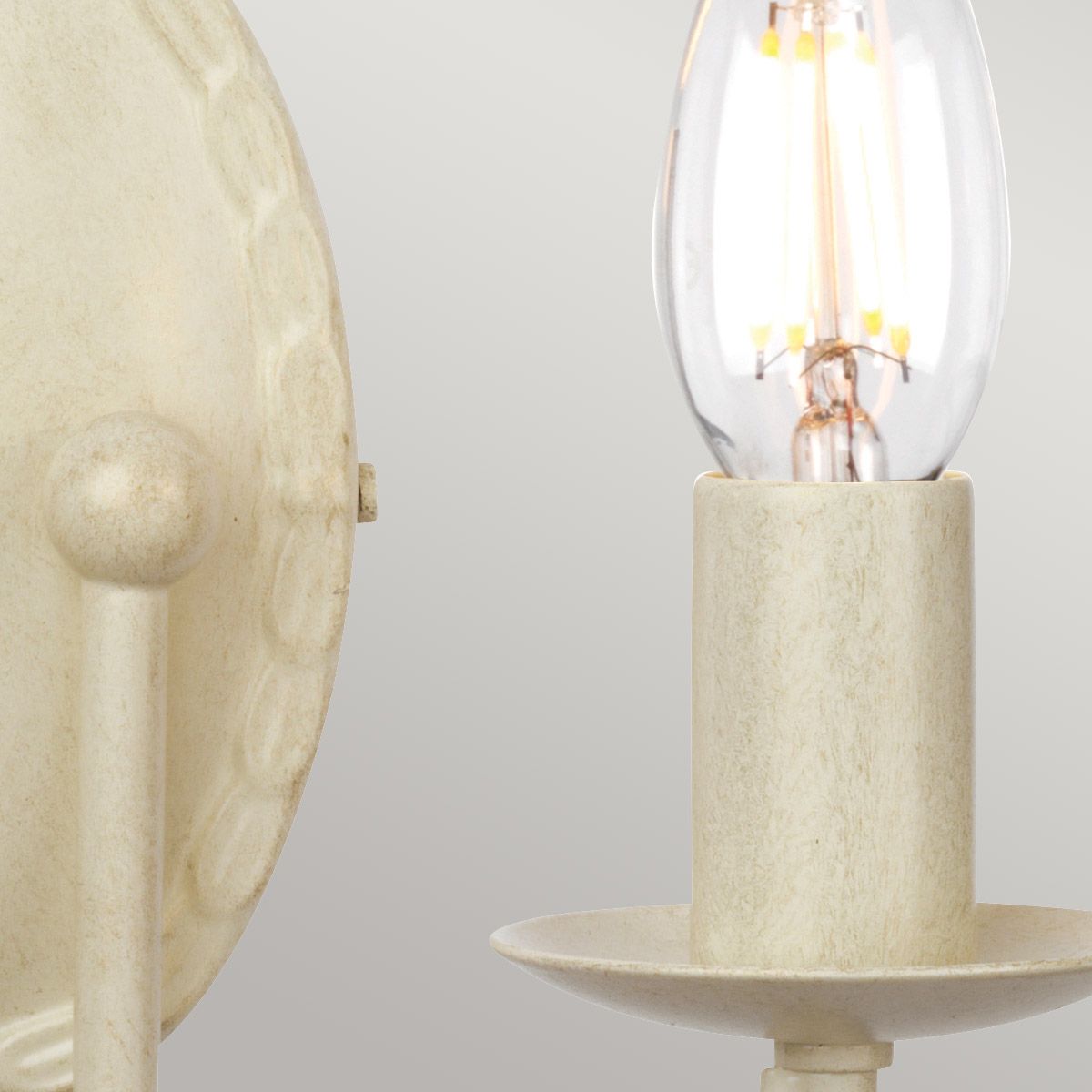 Minster 2-flammige Wandleuchte - Elfenbein/Goldpatina - Elsteadlighting - leuchtengrosshandel24