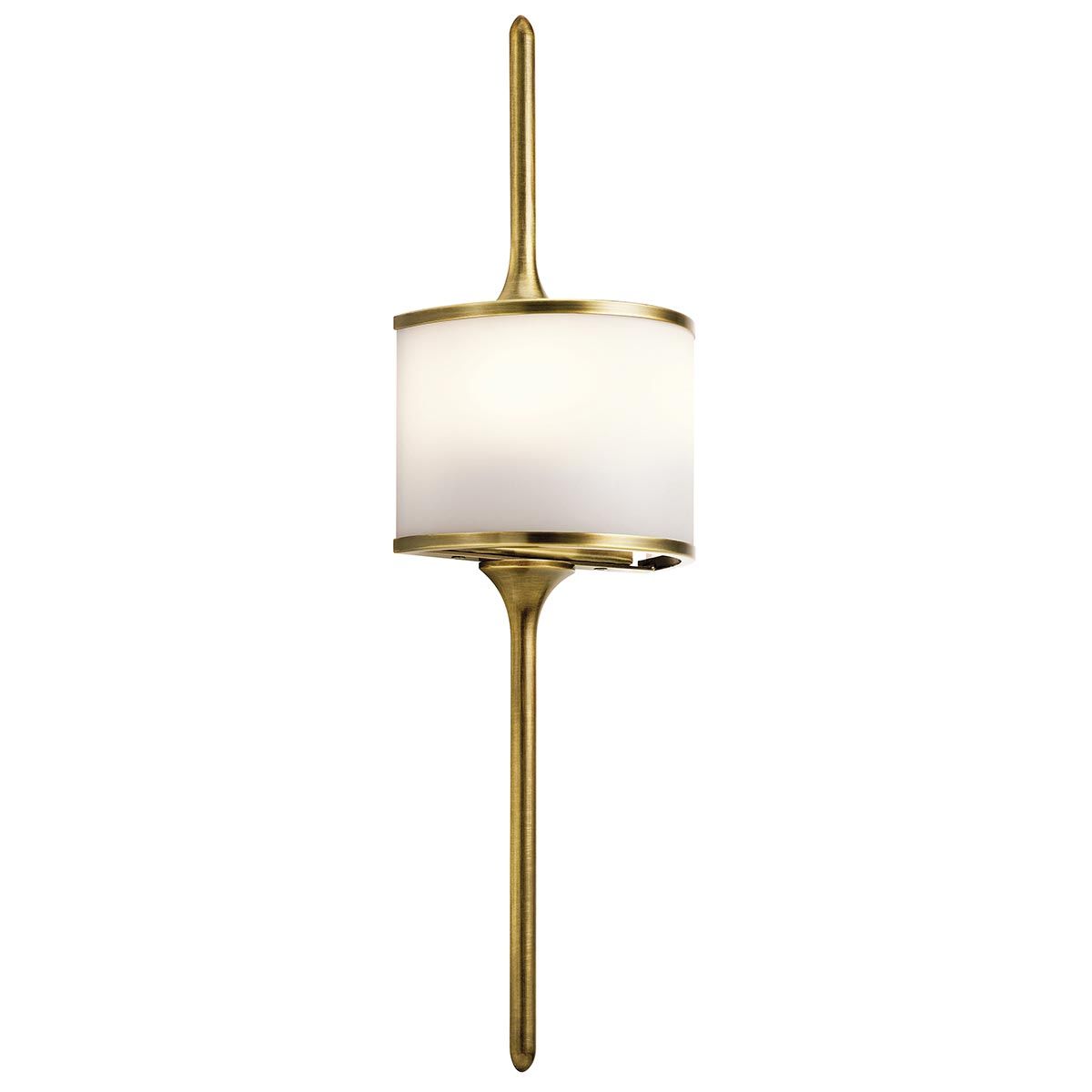 Mona 2-flammige kleine Wandleuchte - Naturmessing - Elsteadlighting - leuchtengrosshandel24