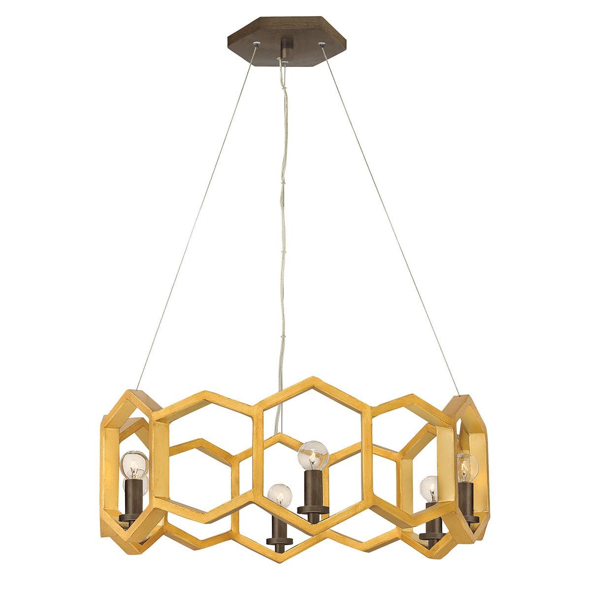 Moxie 6-flammige Pendelleuchte - Sonnenuntergangsgold - Elsteadlighting - leuchtengrosshandel24