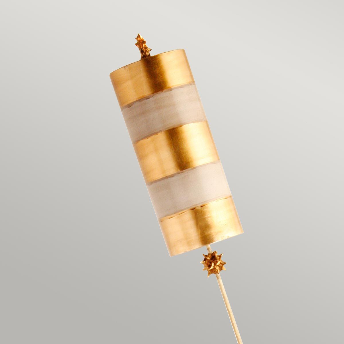 Nettle 1-flammige Stehlampe - Blattgold und Taupe - Elsteadlighting - leuchtengrosshandel24