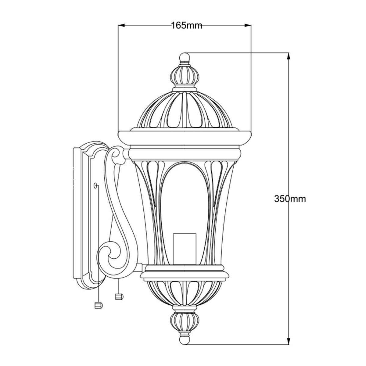 New England 1 - flammige Wandlaterne klein - verwitterte Bronze - Elsteadlighting - NE1 - S