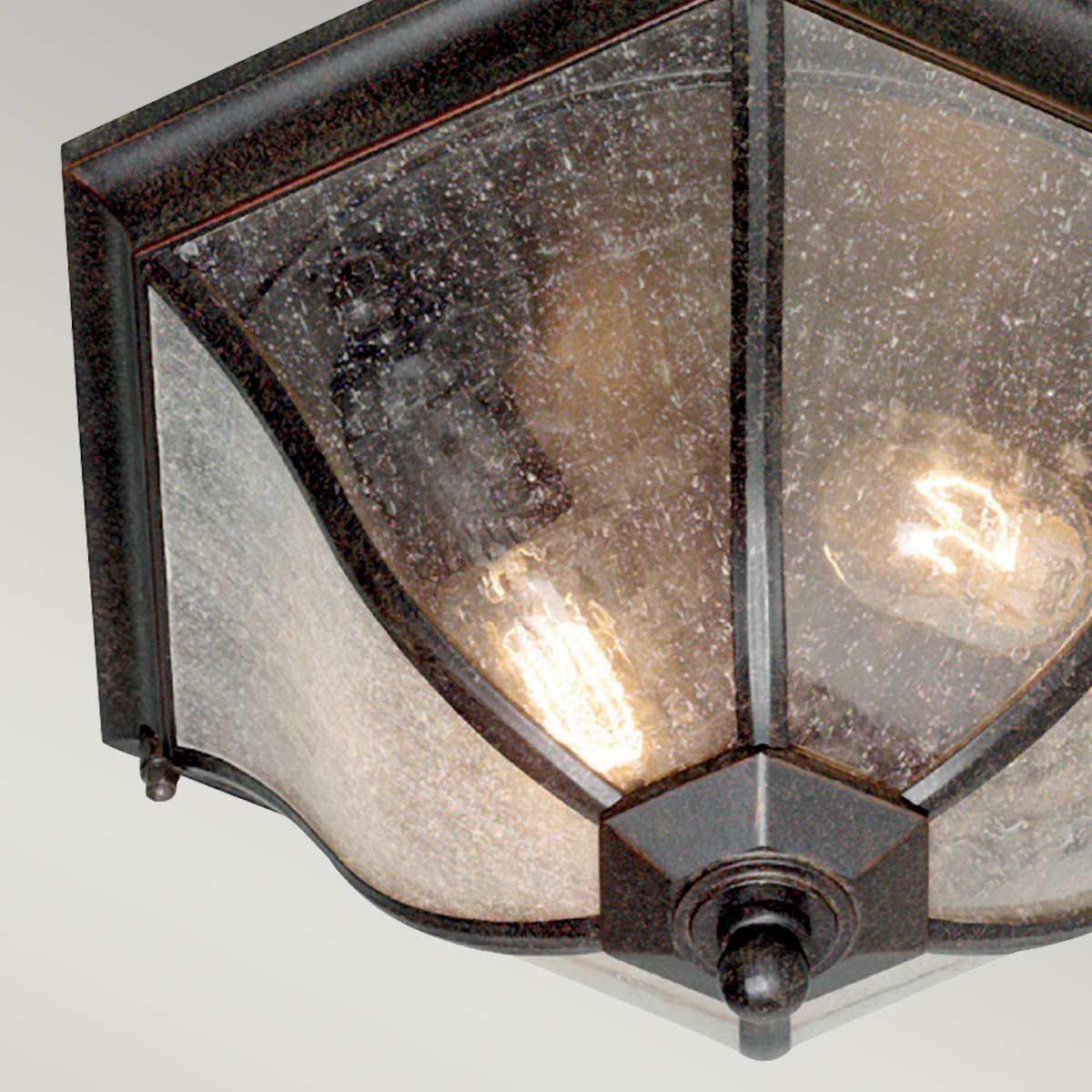 New England 2 - flammige Deckenlaterne, mittelgroß, verwitterte Bronze - Elsteadlighting - NE8 - M