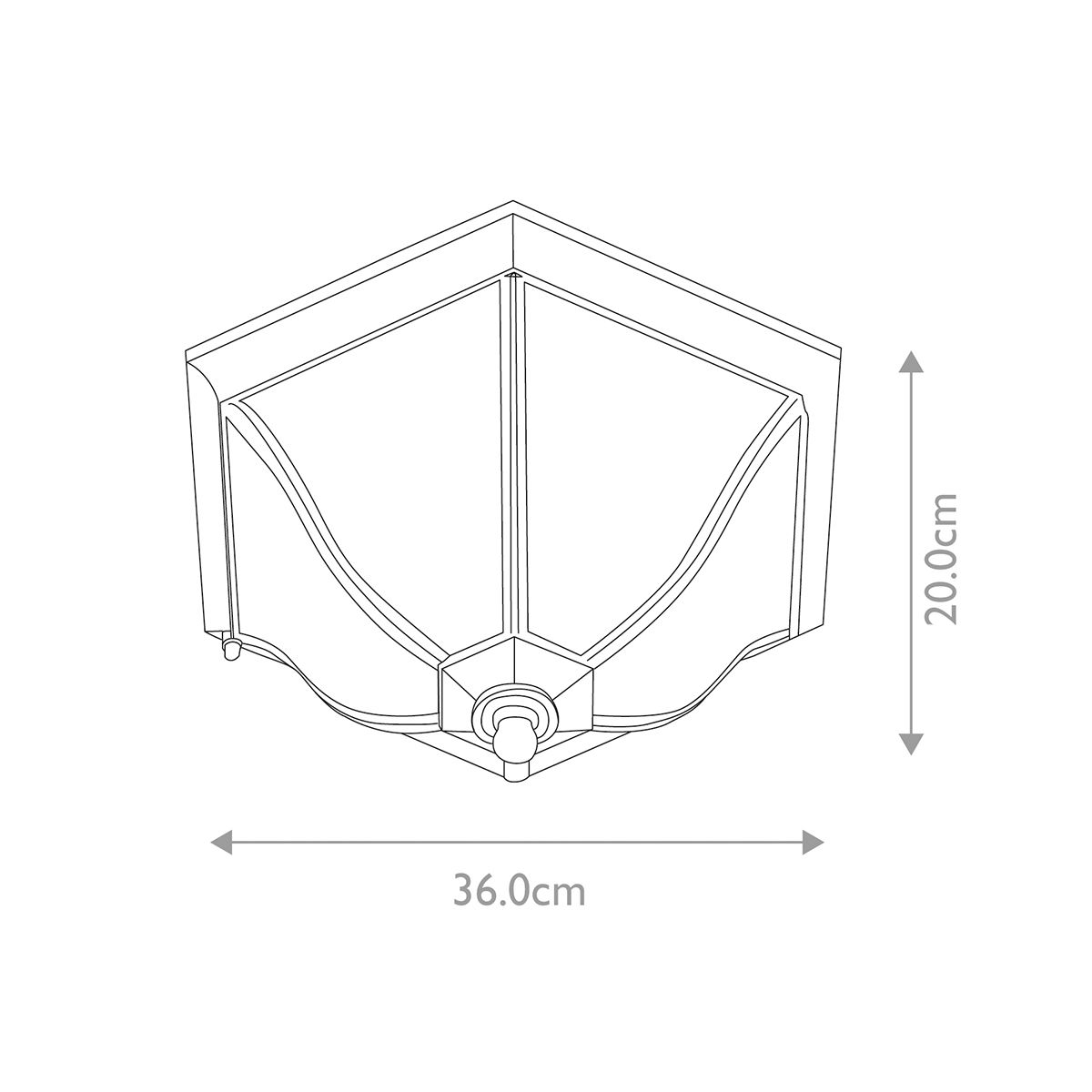 New England 2 - flammige Deckenlaterne, mittelgroß, verwitterte Bronze - Elsteadlighting - NE8 - M