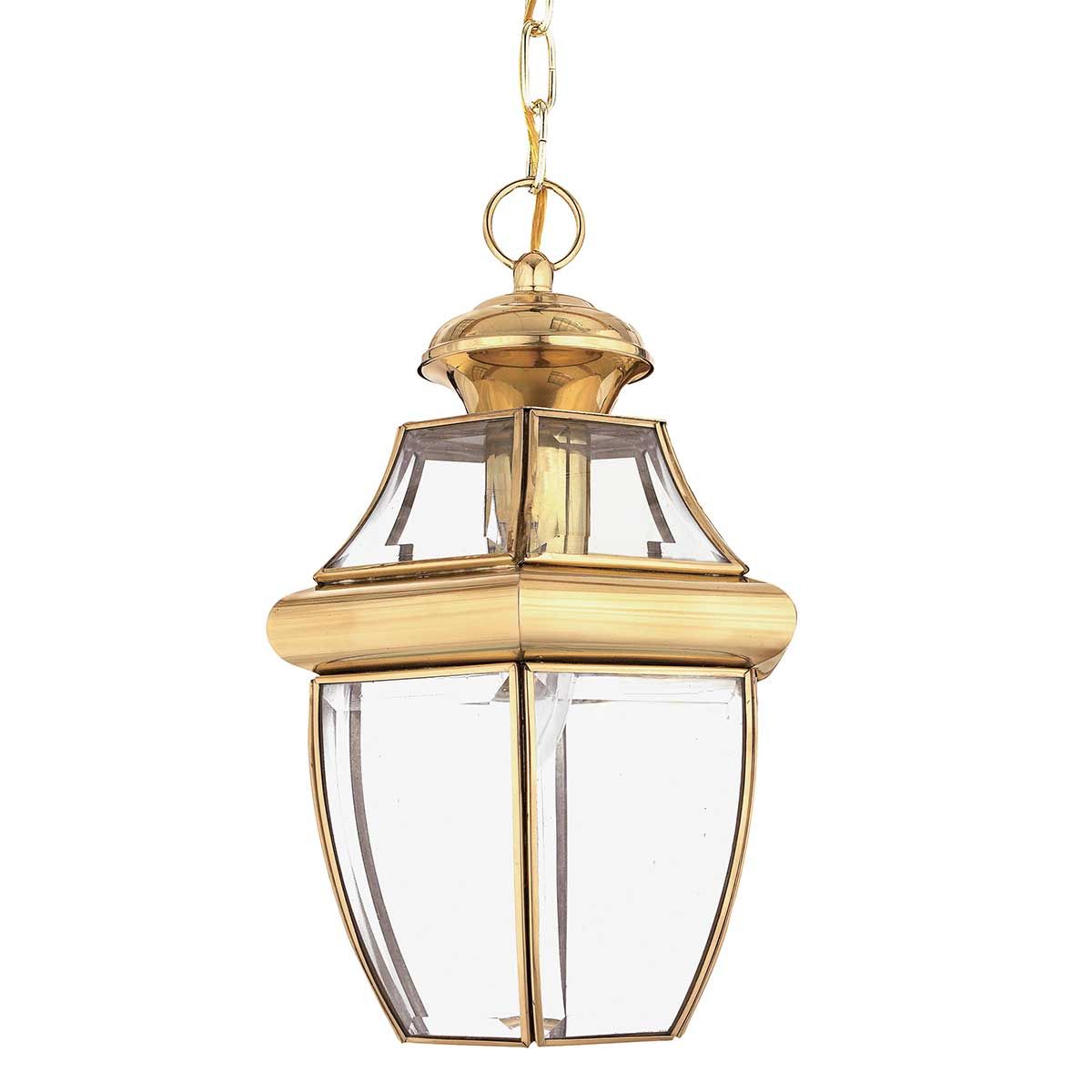Newbury 1 - flammige mittelgroße Kettenlaterne, lackiertes poliertes Messing - Elsteadlighting - QZ - NEWBURY8 - M - PB
