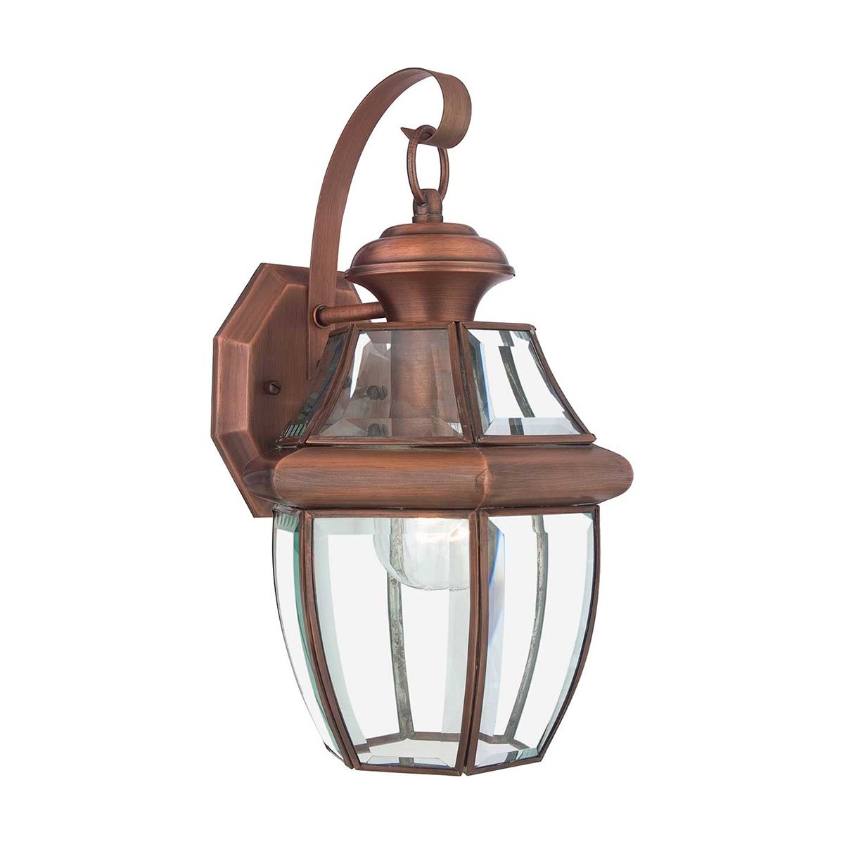 Newbury 1 - flammige mittelgroße Wandlaterne - Lackiertes gealtertes Kupfer - Elsteadlighting - QZ - NEWBURY2 - M - AC