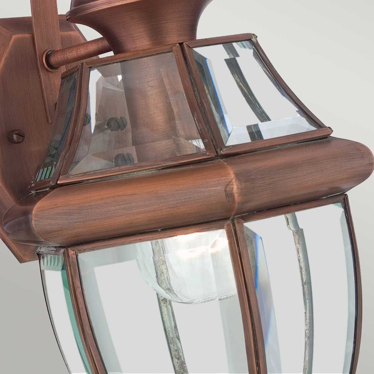 Newbury 1 - flammige mittelgroße Wandlaterne - Lackiertes gealtertes Kupfer - Elsteadlighting - QZ - NEWBURY2 - M - AC