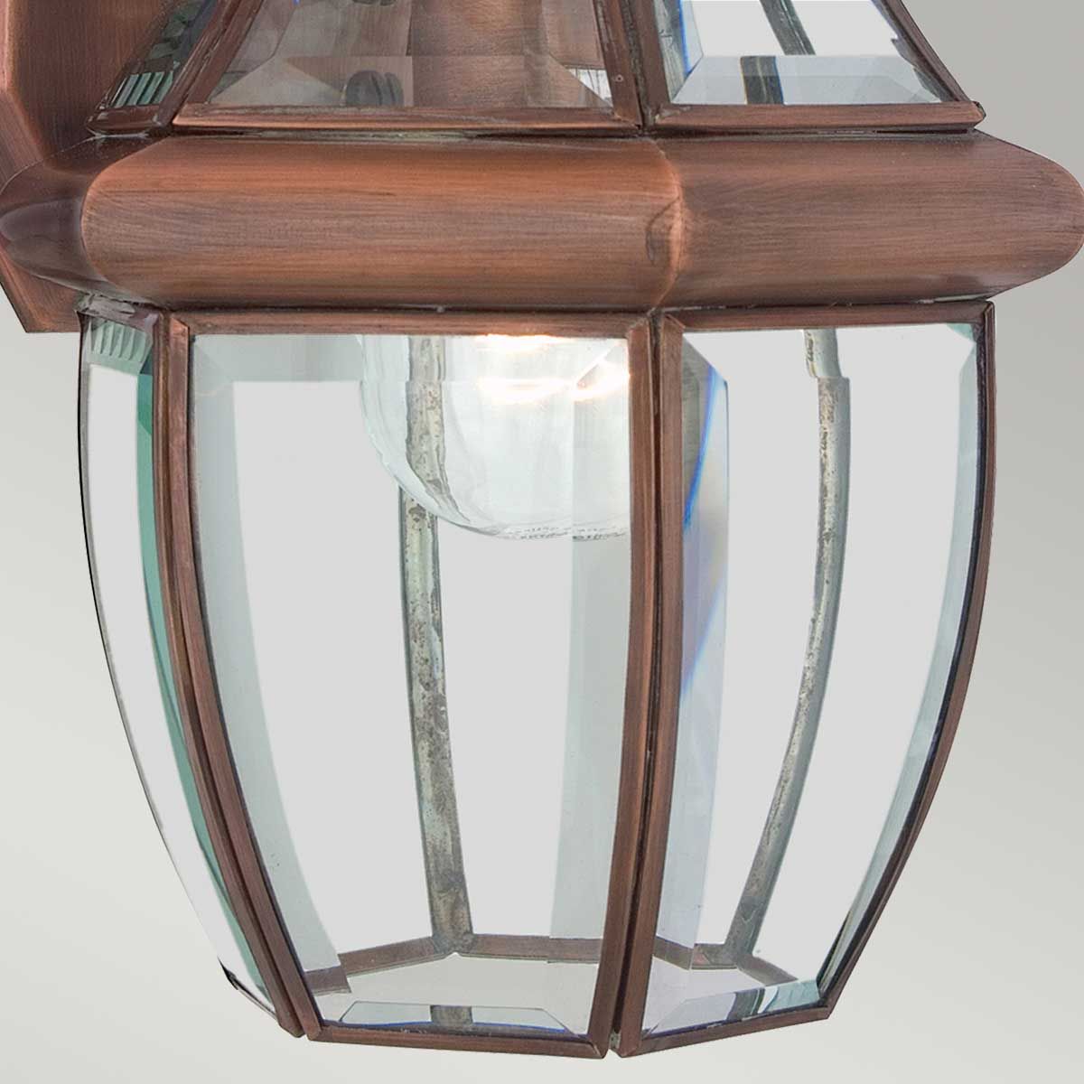 Newbury 1 - flammige mittelgroße Wandlaterne - Lackiertes gealtertes Kupfer - Elsteadlighting - QZ - NEWBURY2 - M - AC