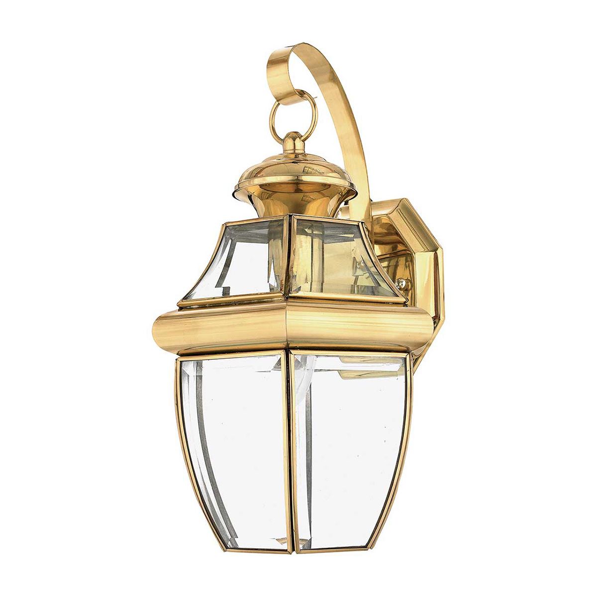 Newbury - Mittelgroße Wandlaterne mit 1 Licht - Lackiertes poliertes Messing - Elsteadlighting - QZ - NEWBURY2 - M - PB