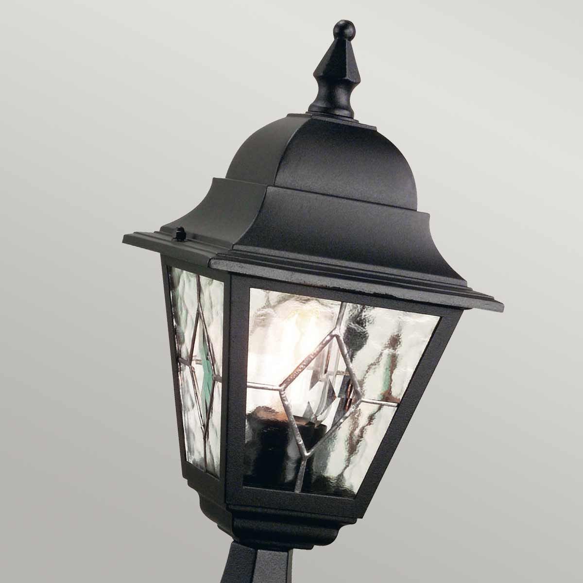 Norfolk 1 - flammige Sockellaterne - Schwarz - Elsteadlighting - NR3 - BLK