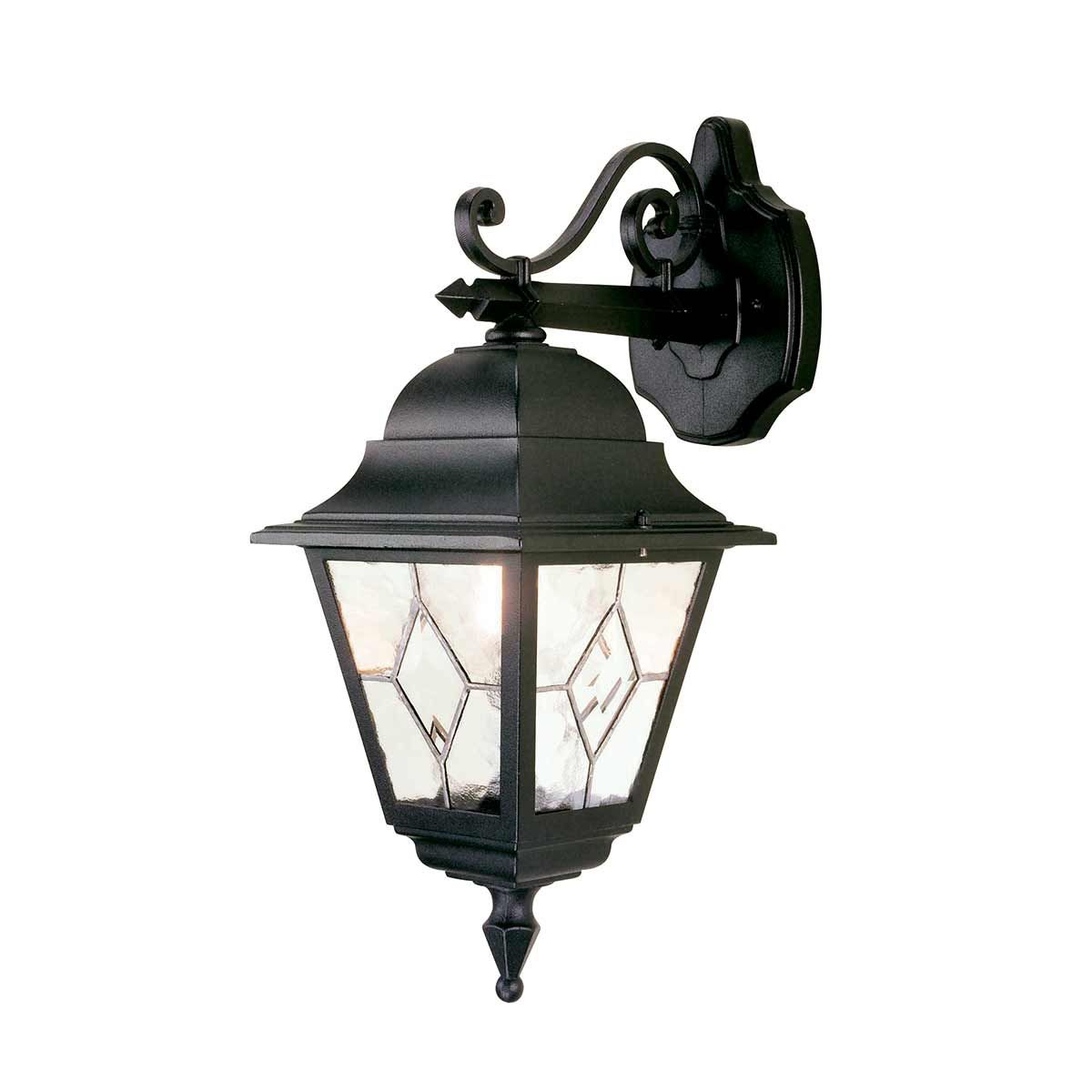 Norfolk 1 - flammige Wandlaterne - Schwarz - Elsteadlighting - NR2 - BLK