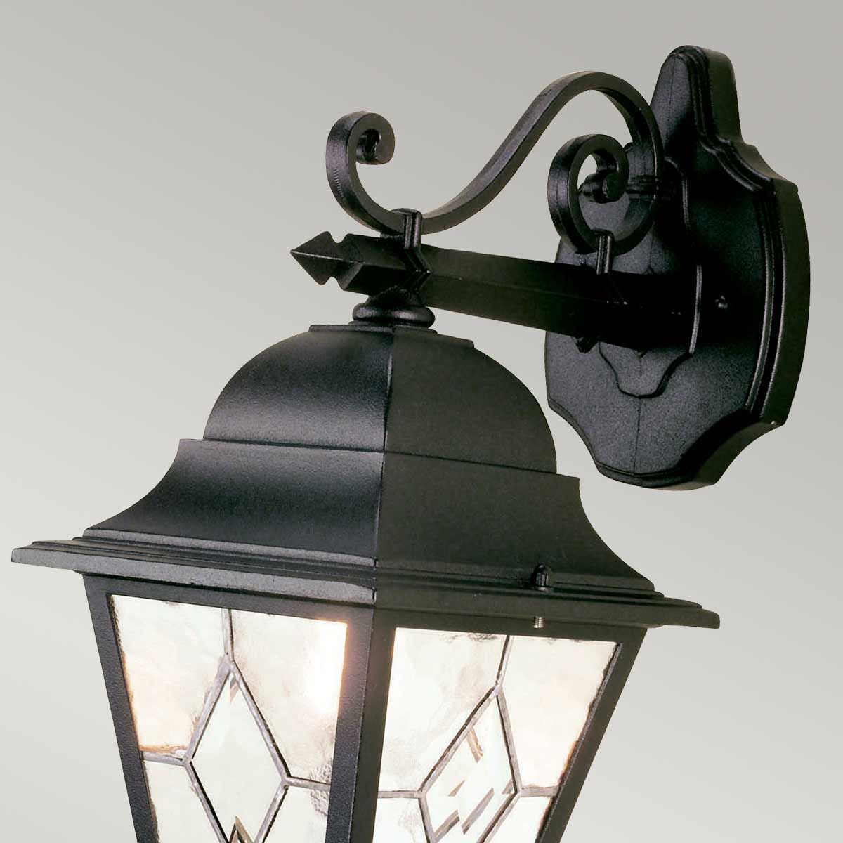 Norfolk 1 - flammige Wandlaterne - Schwarz - Elsteadlighting - NR2 - BLK