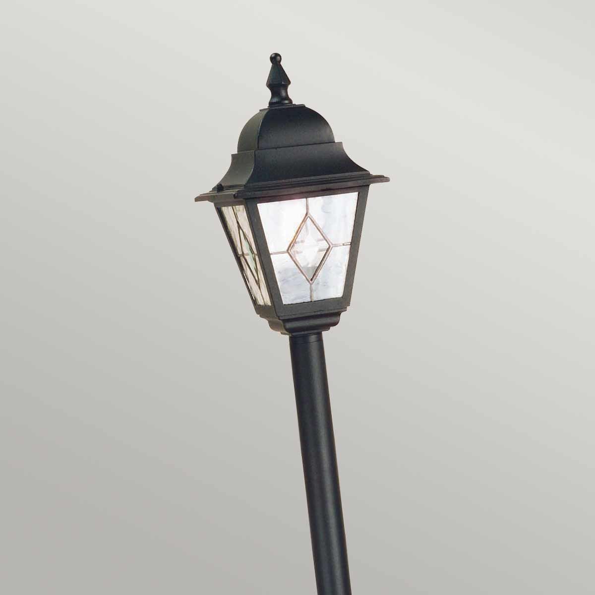 Norfolk Säulenlaterne, 1 Licht, Schwarz - Elsteadlighting - NR4 - BLK