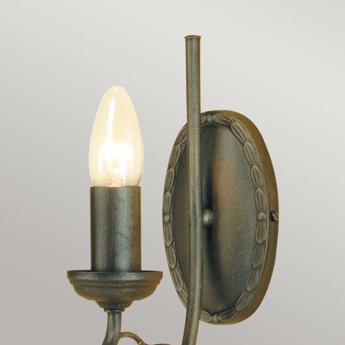 Olivia 1 - flammige Wandleuchte - Schwarz/Goldpatina - Elsteadlighting - OV1 - BLK - GOLD