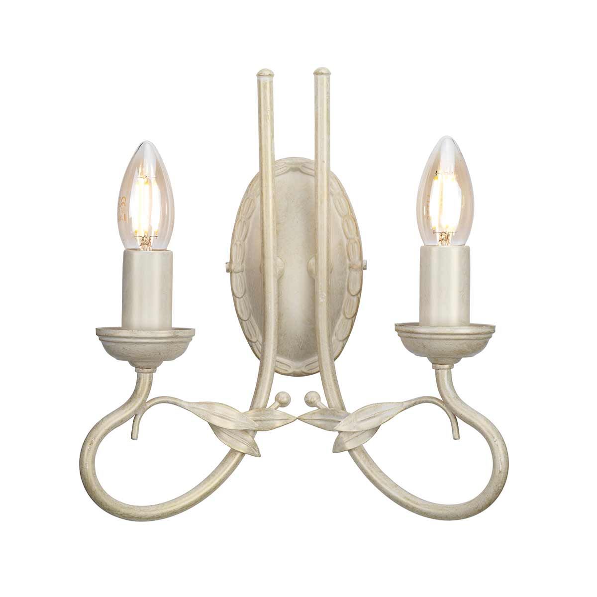 Olivia 2 - flammige Wandleuchte - Elfenbein/Goldpatina - Elsteadlighting - OV2 - IVORY - GOLD