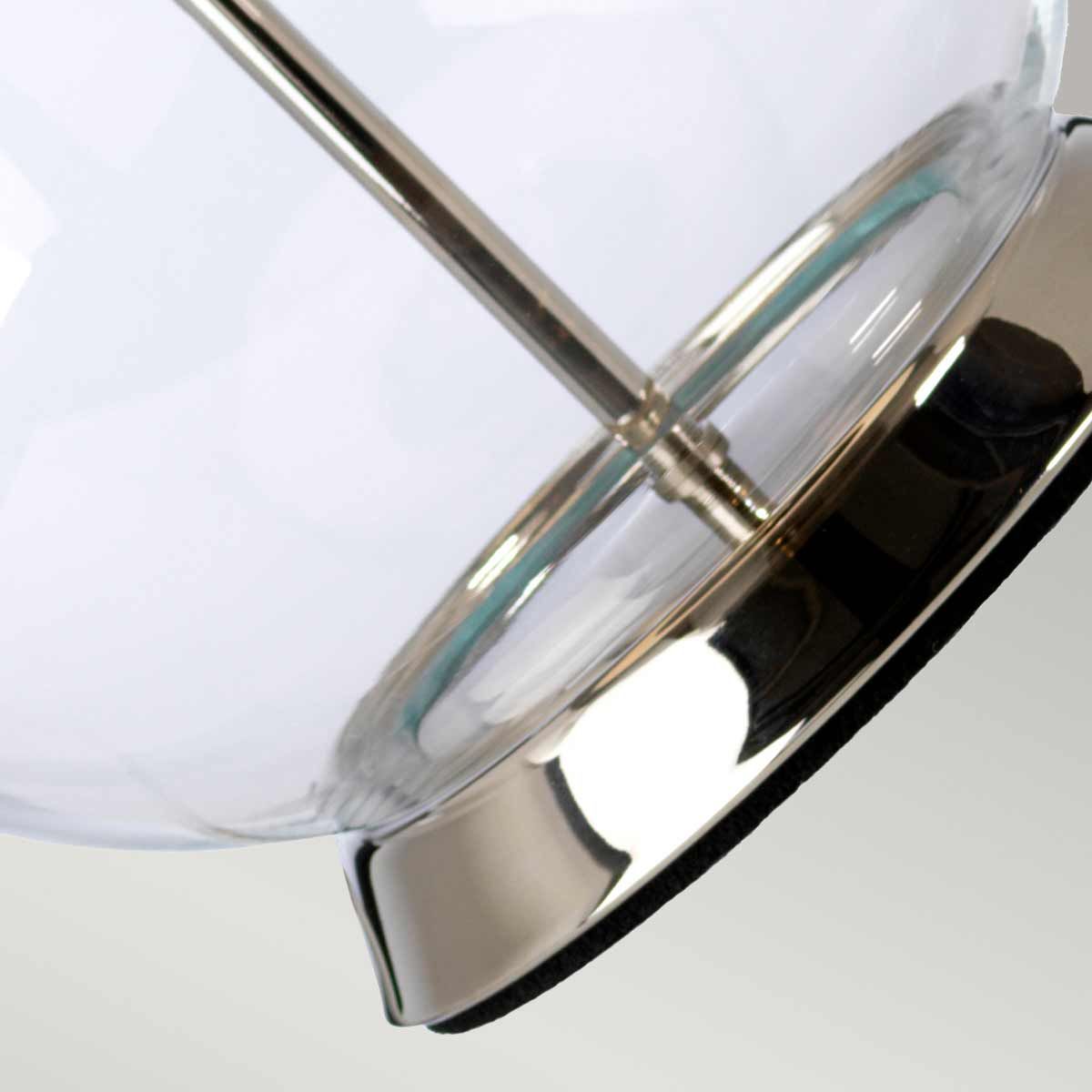 Orb 1 - flammige Tischlampe (komplett mit schwarzem Schirm) – poliertes Nickel mit schwarzem Schirm - Elsteadlighting - ORB - CLEAR - PN - BLK