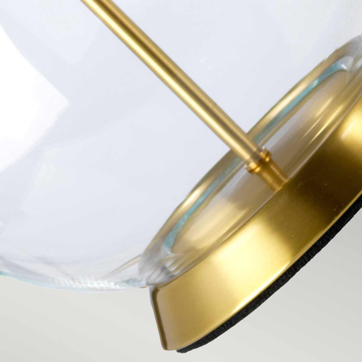Orb 1 - flammige Tischlampe (komplett mit weißem Schirm) – gealtertes Messing mit weißem Schirm - Elsteadlighting - ORB - CLEAR - AB - WHT