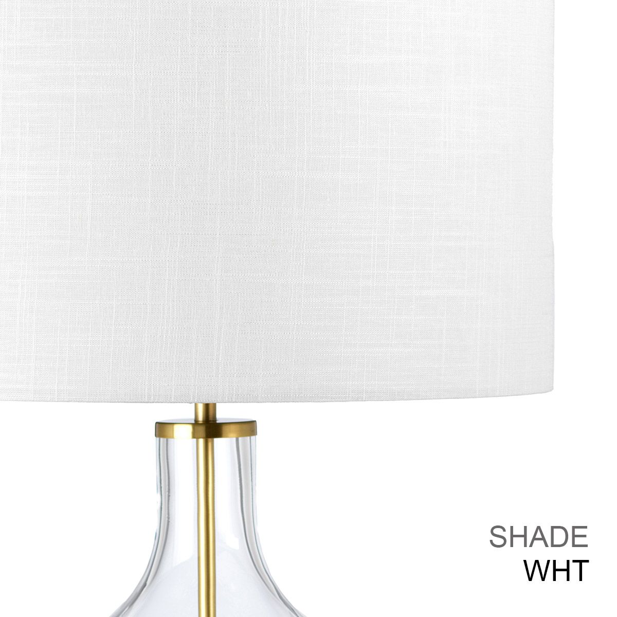 Orb 1 - flammige Tischlampe (komplett mit weißem Schirm) – gealtertes Messing mit weißem Schirm - Elsteadlighting - ORB - CLEAR - AB - WHT
