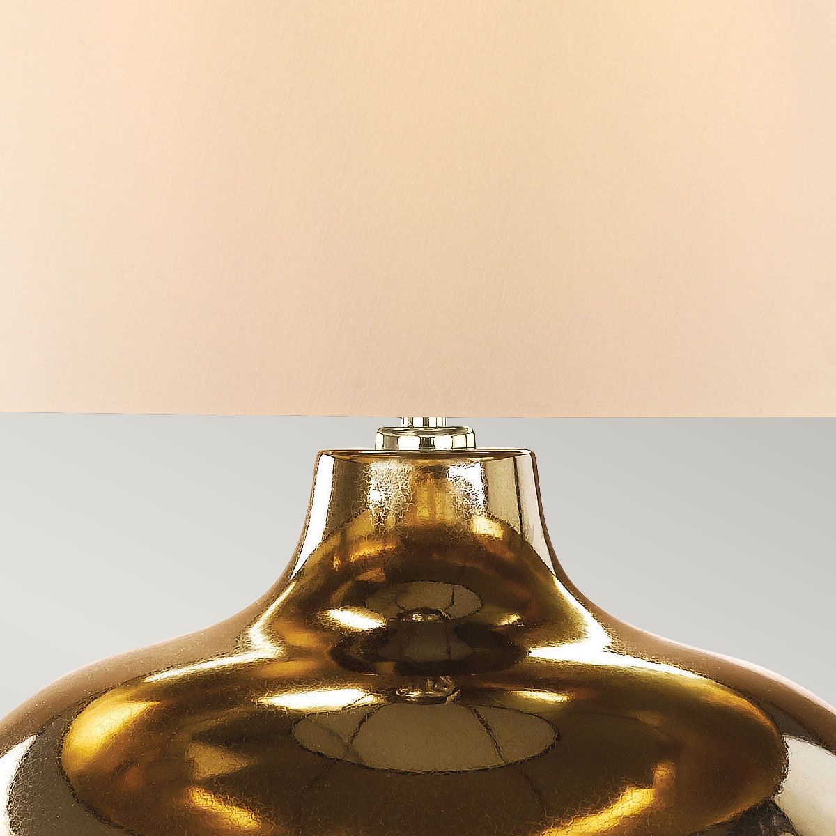 Ottoman 1 - flammige Tischlampe - Schirm in Elfenbein - Bronze Metallic, Schirm in Elfenbein - Elsteadlighting - OTTOMAN - TL - IV