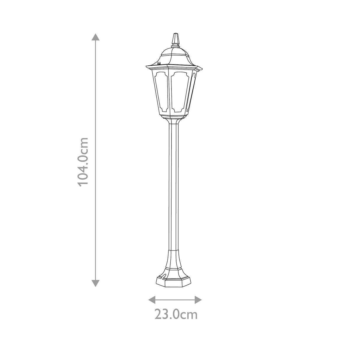 Parish 1 - flammige Säulenlaterne - Schwarz - Elsteadlighting - PR5 - BLACK