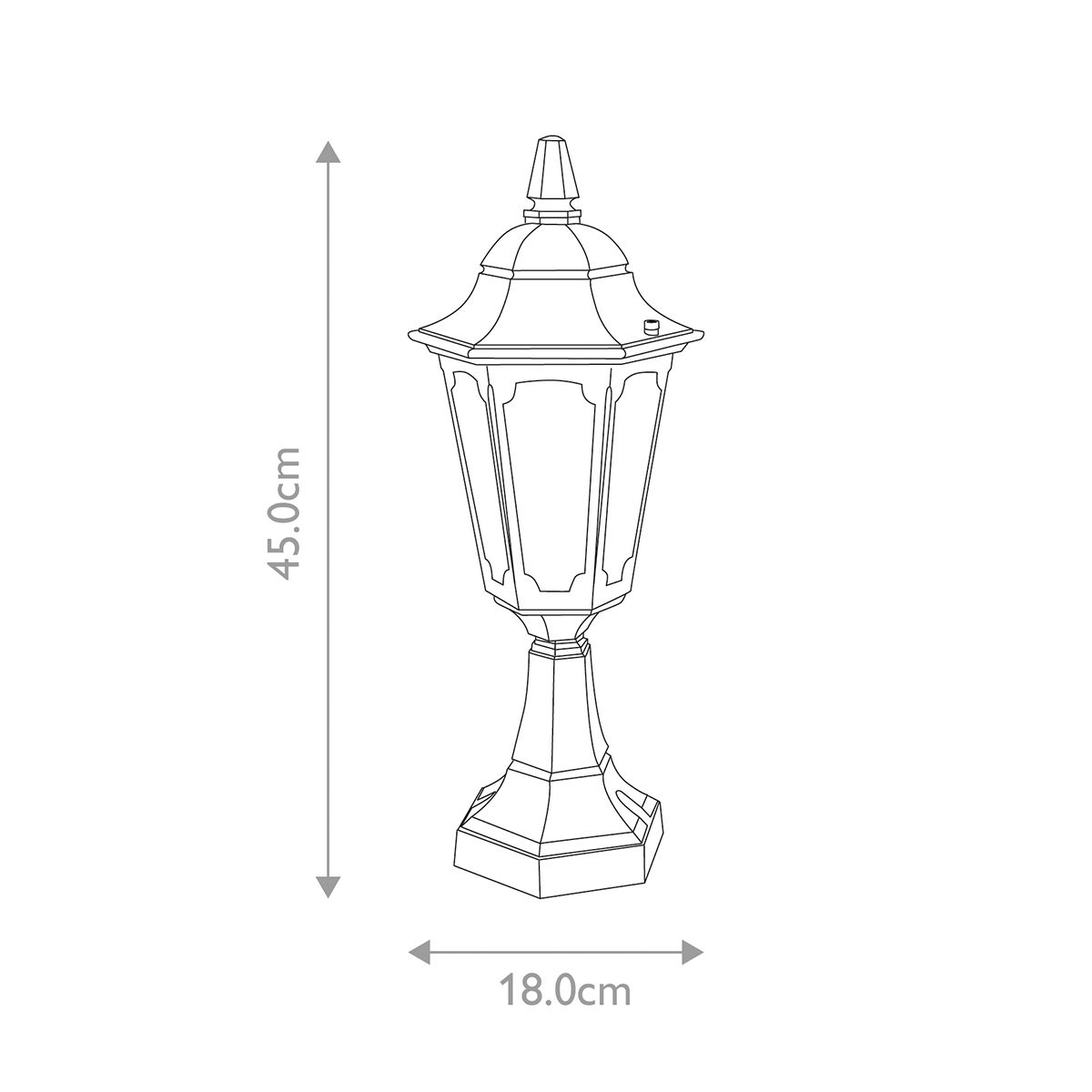 Parish Mini - Standlaterne mit 1 Licht, Schwarz - Elsteadlighting - PRM4 - BLACK