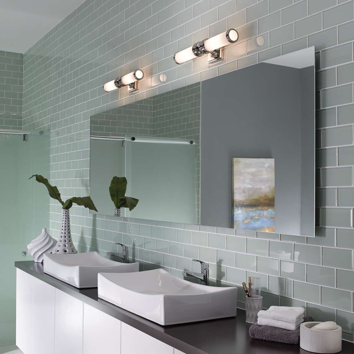 Payne 2 - flammige Wandleuchte - Poliertes Chrom - Elsteadlighting - FE - PAYNE2 - BATH