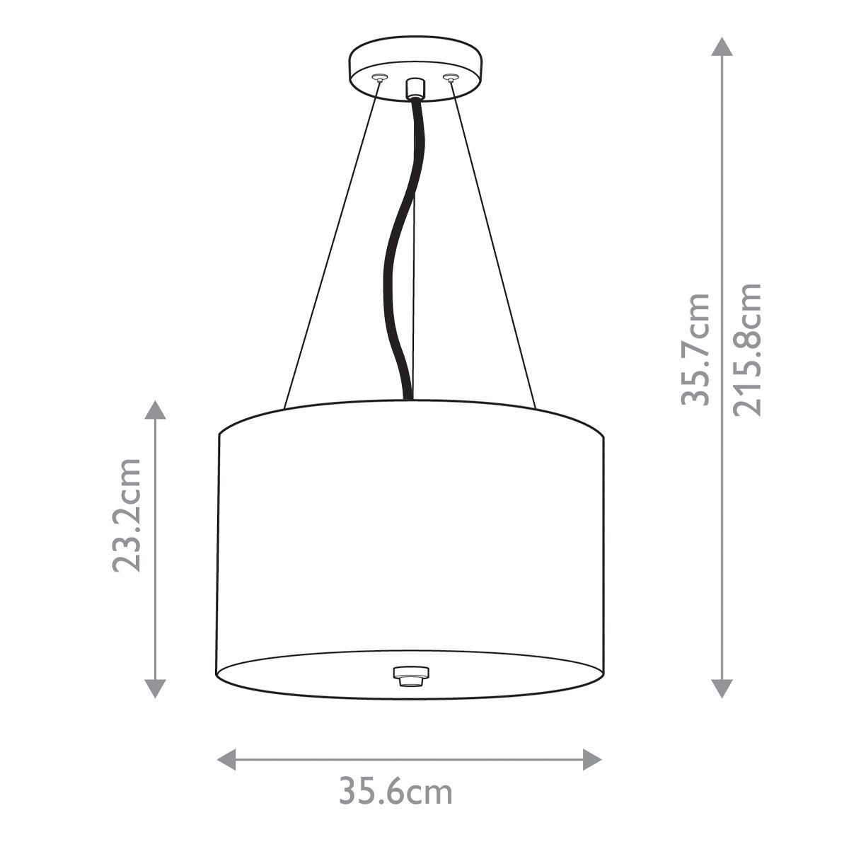 Pearce 14" Pendelleuchte mit Deckenplatte aus gealtertem Messing - gealtertes Messing mit elfenbeinfarbenem Schirm - Elsteadlighting - DL - PEARCE14 - 3LT - IV - AB